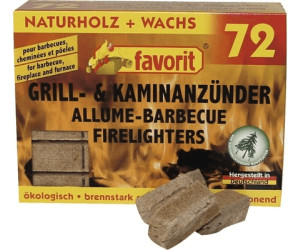 72 Stück Kaminanzünder & Grillanzünder Anzünder für Kamin aus Naturholz 