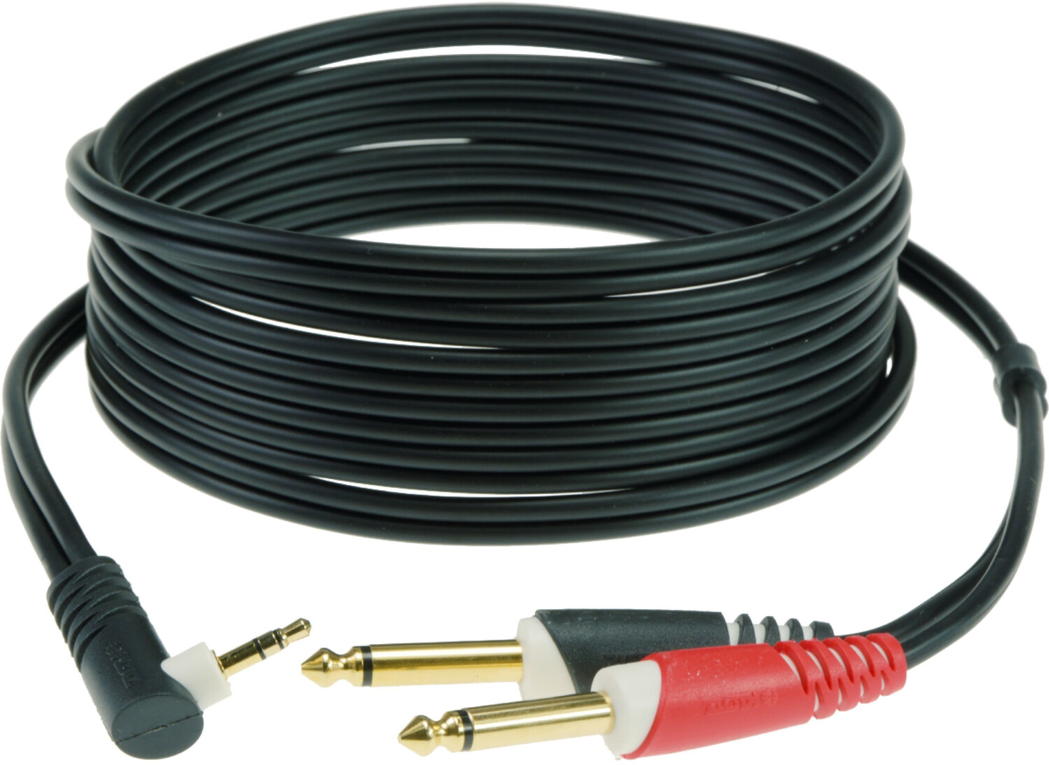 Klotz AY5A0100 Y-Adapterkabel Klinke 1m 3,5mm Winkelklinke
