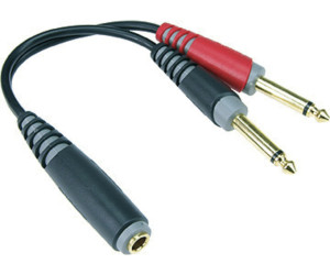Klotz Kabel PY3-1 1m 6,3mm stereo Klinke auf Cinch Insertkabel Adapter Y-Kabel 