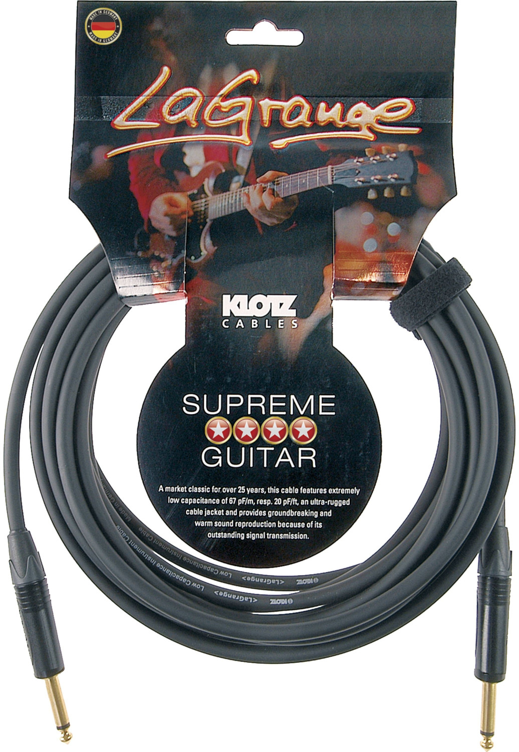 Klotz LAGPP0600 La Grange Gitarrenkabel 6.0 Meter