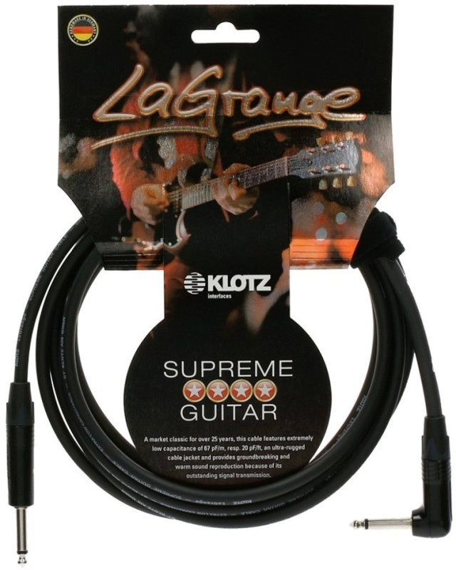 Klotz La Grange Gitarrenkabel 3,0 WK 3,0 Meter Klinke/Winkel