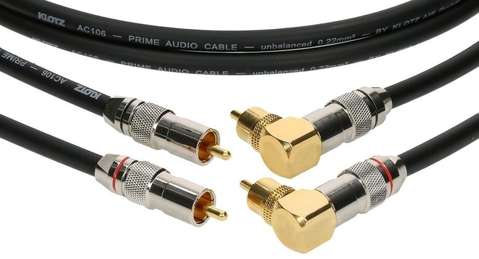 Klotz ALPA100 Cinchkabel mit 2 Winkelsteckern, 10 m