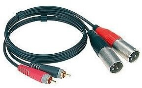 Klotz Audiokabel 2x XLR 2x Cinch, 1m