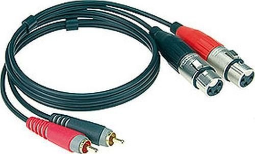 Klotz Audio Kabel 2x Cinch/2x XLR f 6,0 Meter schwarz