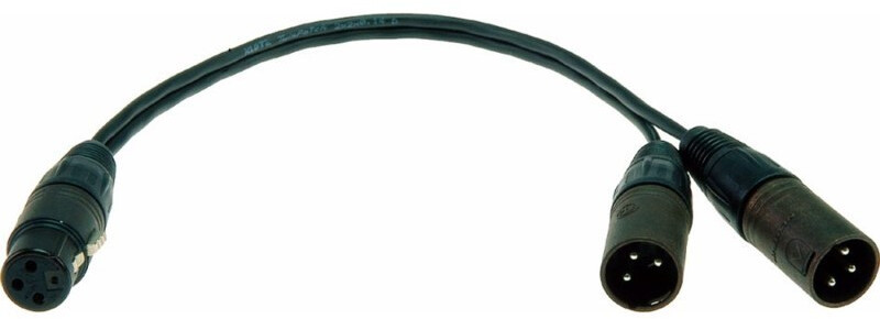 Klotz Adapter XLR female/2x XLR male 0,20 Meter Schwarz