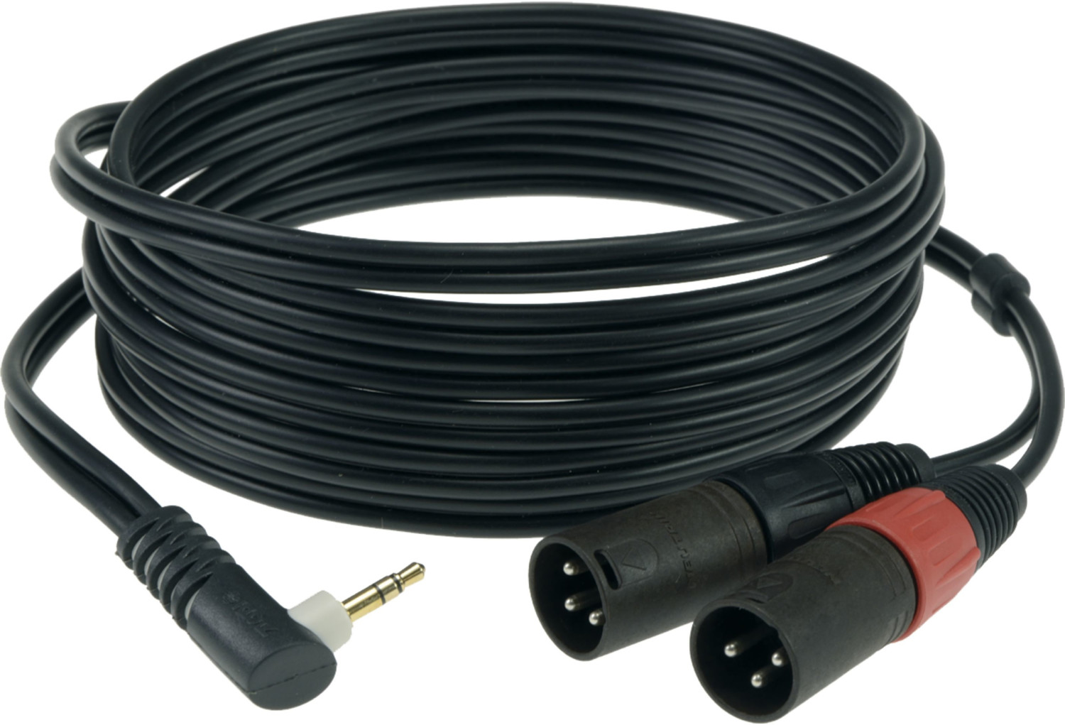 Klotz AY9A0100 Y-Adapterkabel XLR male 1m Winkel-Miniklinke