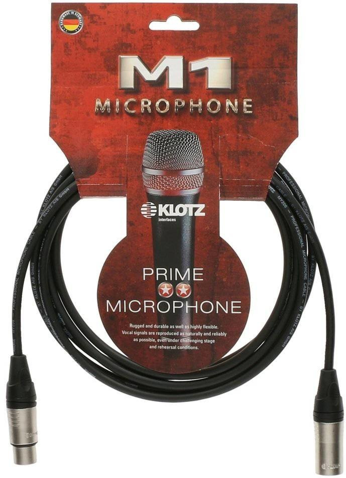 Photos - Cable (video, audio, USB) Klotz a-i-s  M1 Prime Mikrofonkabel 3m XLR/XLRschwarz 