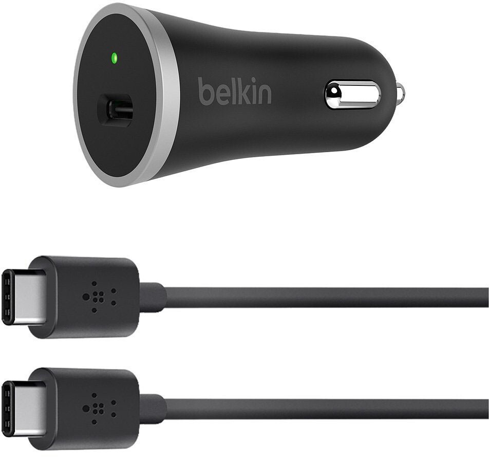 Belkin Chargeur allume-cigare USB-C (3A) avec câble USB-C (1,2m)