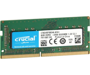8GB DDR4-2400 CL17 (CT8G4SFS824A) desde 17,32 | Compara precios en idealo
