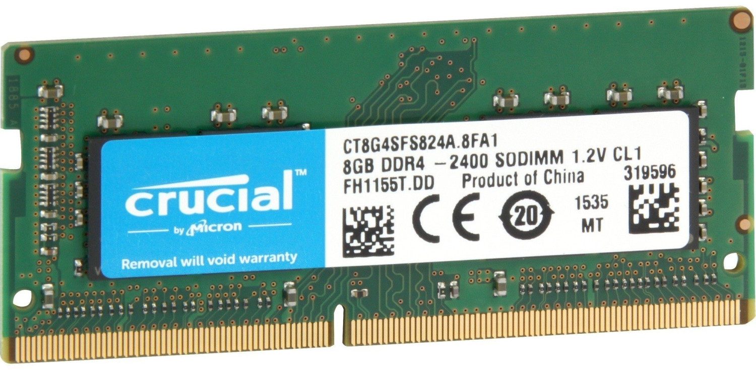 Cucial 8Go DDR4 2400Mhz PC4-19200 260Pin SODIMM Laptop Mémoire Notebook RAM  FR