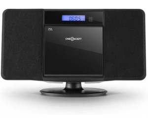 Kompaktanlage USB CD-Player Stereoanlage OneConcept V-16-BT LCD-Display Wandmontage MP3 Bluetooth UKW schwarz 