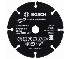 1 mm BOSCH Trennscheibe Hartmetall Multi Wheel 76 mm 10 mm