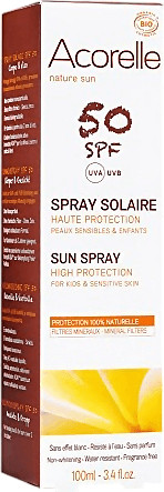 Acorelle Spray solaire bio SPF 50 (100ml)