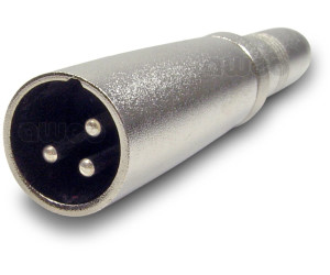 Adapter Adapterstecker Klinke 6,3mm XLR Male Stereo #4295 