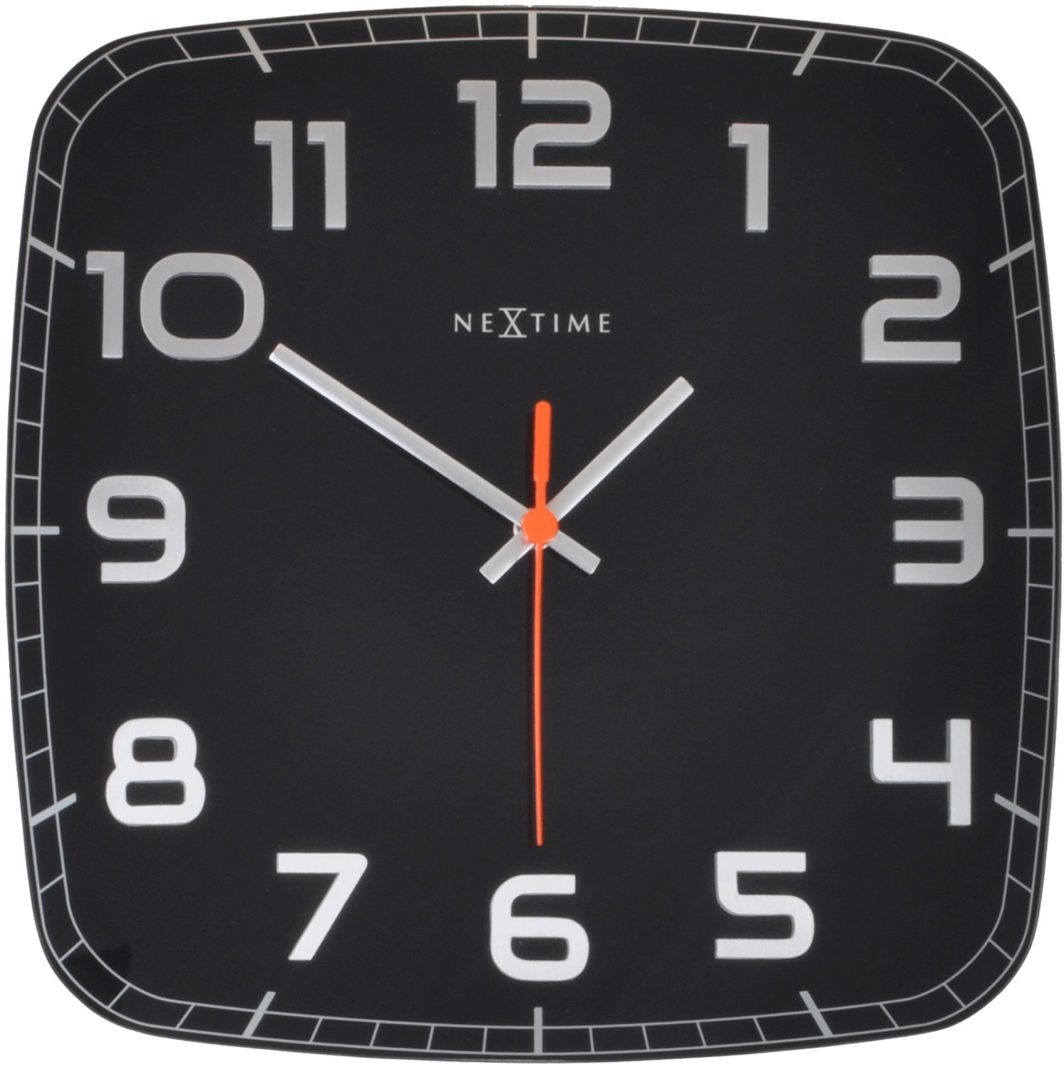 Nextime Classy Square en verre noir
