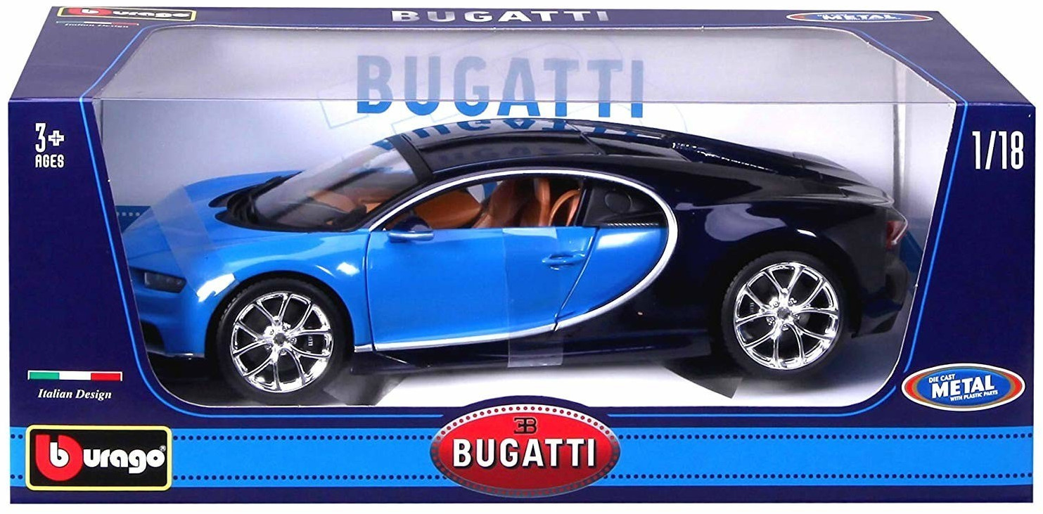 Voiture Miniature de Collection - BBURAGO 1/18 - BUGATTI Chiron - 2016 -  Bleu - 11040BL - Cdiscount Jeux - Jouets