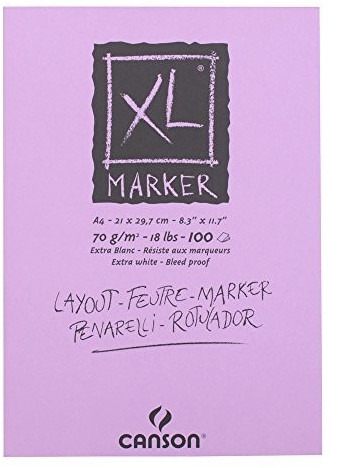 Canson Bloc pour croquis XL Marker extra blanc 70 g/m²
