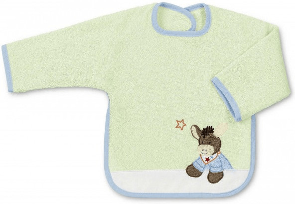 Sterntaler Bavoir à manche Emmi blanc