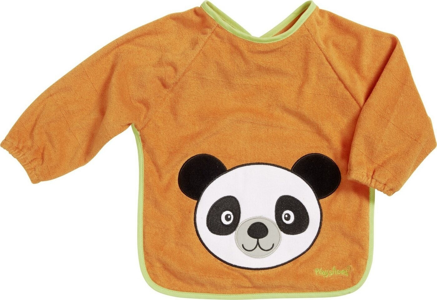 Playshoes Bavoir à manche éponge panda orange