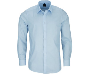 Olymp Herren Body Fit Hemd Level 5 blau rot Minimal Muster 2000 34 35 