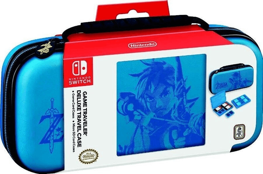RDS Nintendo Switch Game Traveler Deluxe Travel Case-  The Legend of Zelda bleu