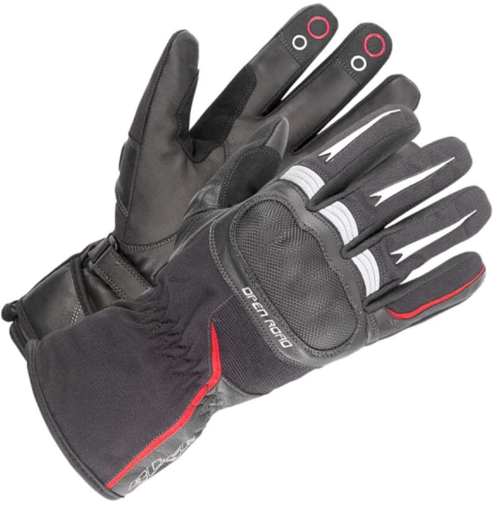 Büse Gants Open Road Touring noir/rouge