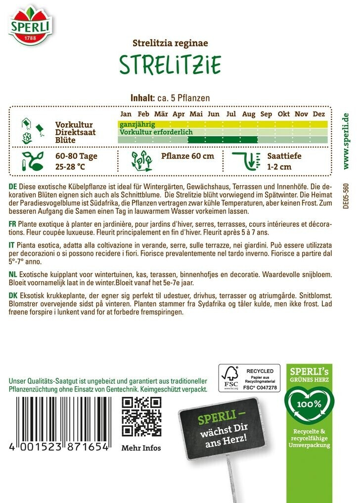 Sperli Sperli Strelitzie - side view