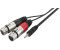 Monacor 3m PA-Kabel Audio Adapter 3,5mm Stereo Klinke auf 2x XLR Buchse MCA-329J