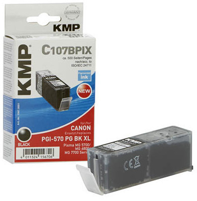 Kmp - KMP Cartouches C107BPIX compatible CANON 570XL PGBK - Cartouche  d'encre - Rue du Commerce