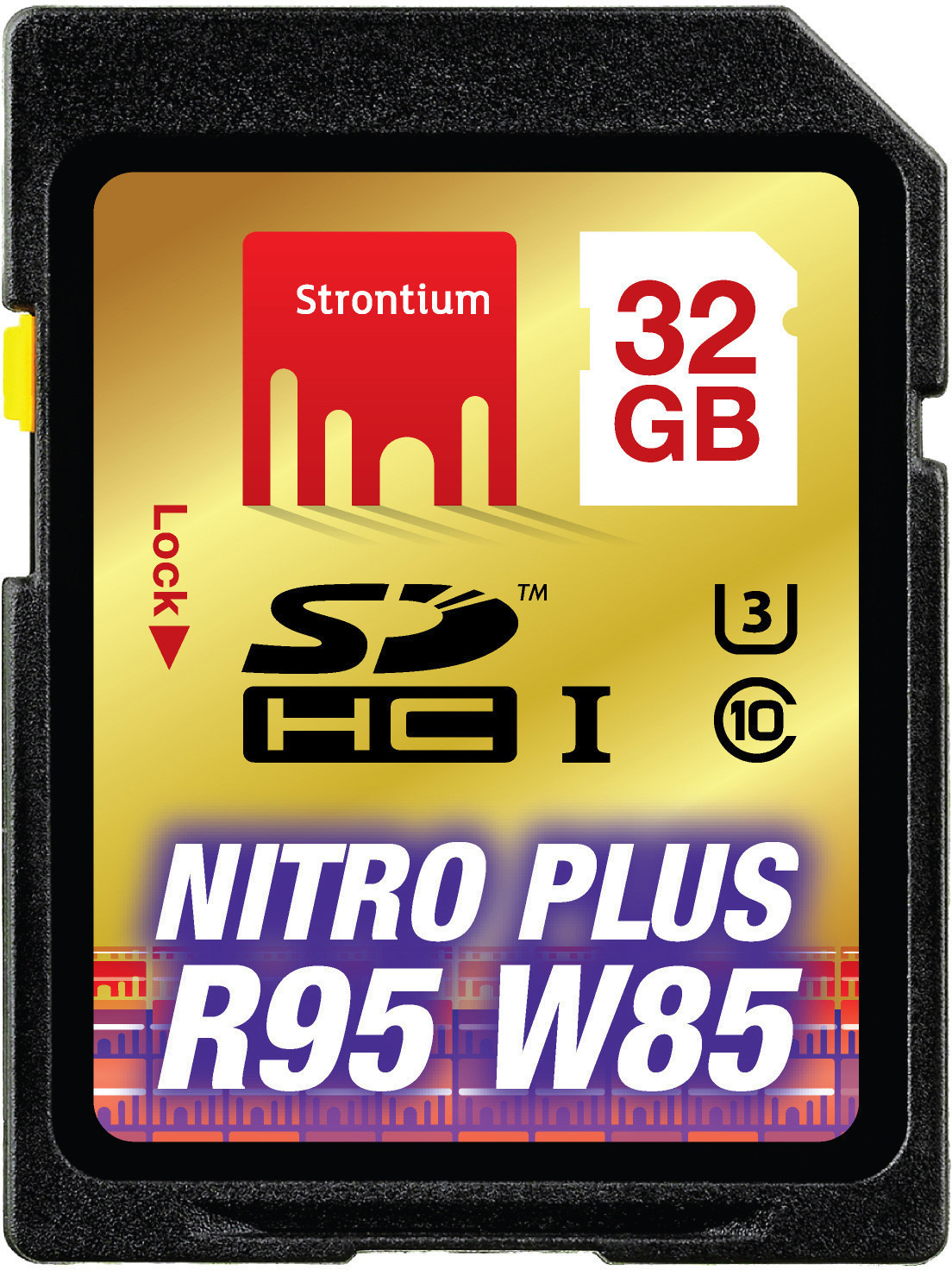 Strontium NITRO PLUS UHS-I U3 SDHC 32 Go