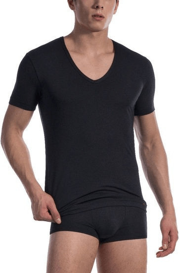 Olaf Benz T-Shirt V-neck Uni black (107.418/8000)