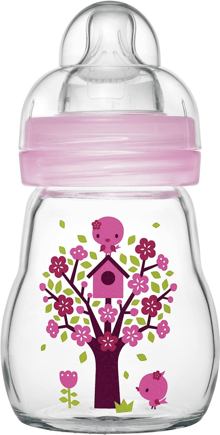 MAM Biberon en verre Feel Good 170 ml rose
