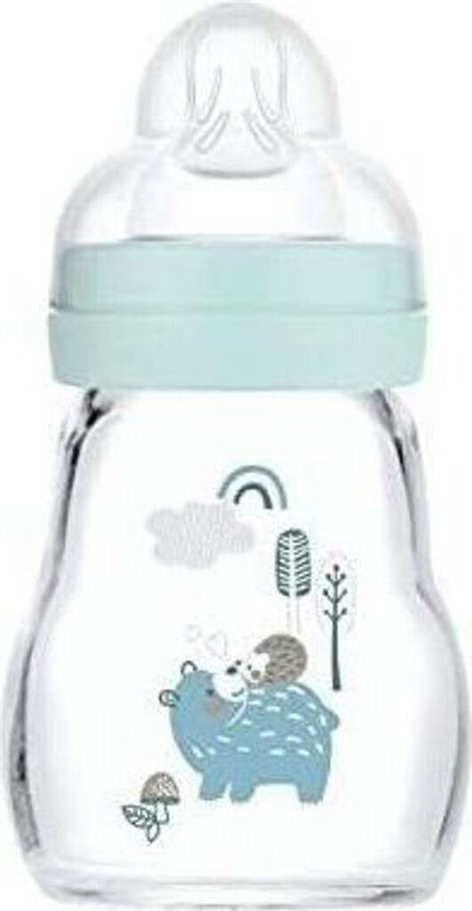 MAM Biberon en verre Feel Good 170 ml bleu
