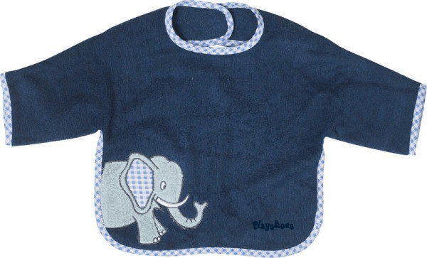 Playshoes Bavoir à manche XL éléphant bleu