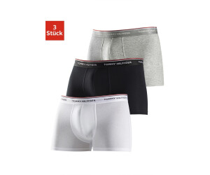 Black/White/Grey Tommy Hilfiger 3-Pack Premium Stretch Men's Boxer Trunks 