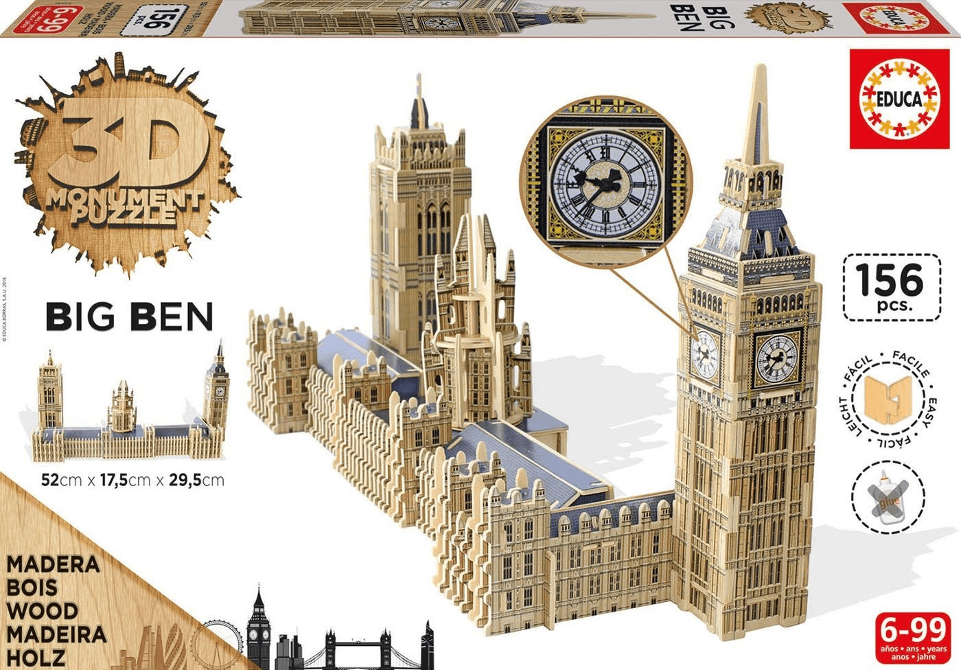 Educa Borrás 3D Monument Puzzle Big Ben (16971)