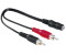 Hama Cinch auf Klinke Audio-Adapter (2x Cinch-Stecker - 3,5-mm-Klinken-Kupplung, 10 cm Länge)