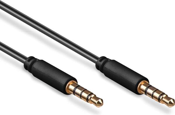 Goobay Klinke 3,5mm 4Polig, Kabel schwarz, 2 Meter, Bild 2