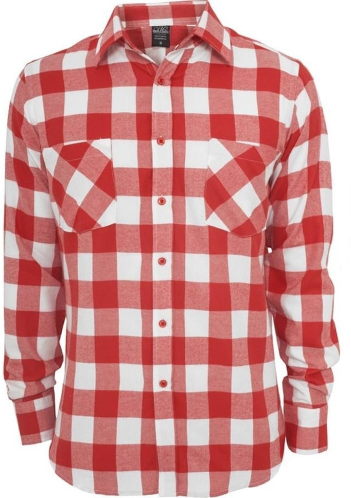 Urban Classics Regular Fit Checked Flanell white/red (TB297_wht/red)
