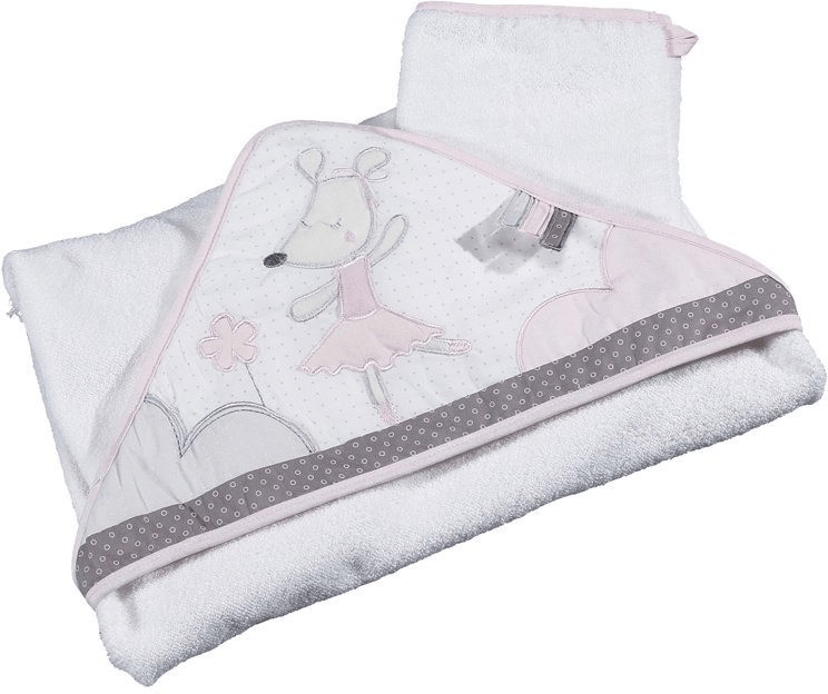 Sauthon Cape de bain + gant Lilibelle