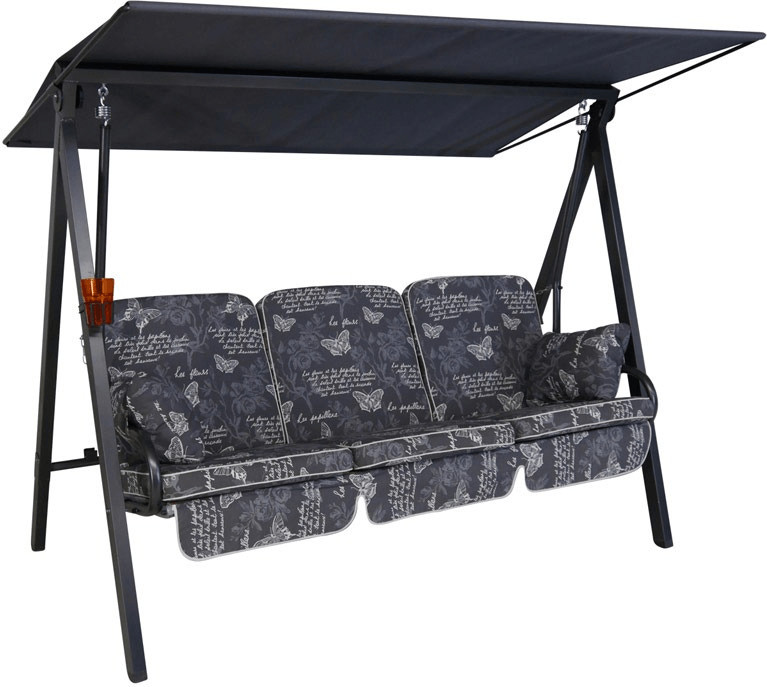 Angerer Vario 3-Sitzer Design Schmetterling grau