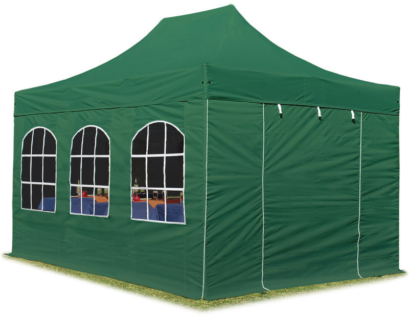 Toolport Tente pliante Premium 6 fenêtres 3 x 4,5 m