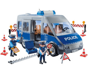 NEU OVP PLAYMOBIL 9236 Polizeibus mit Straßensperre 