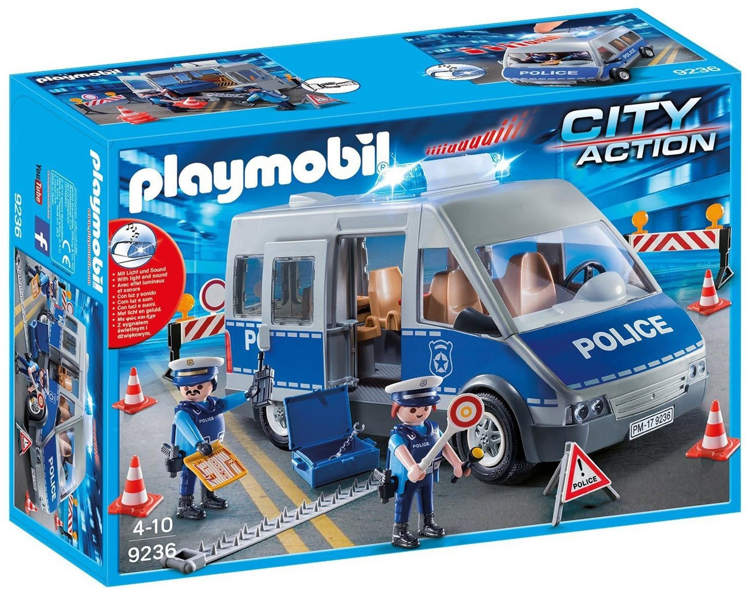 Playmobil City Action - Polizeibus mit Straßensperre (9236)