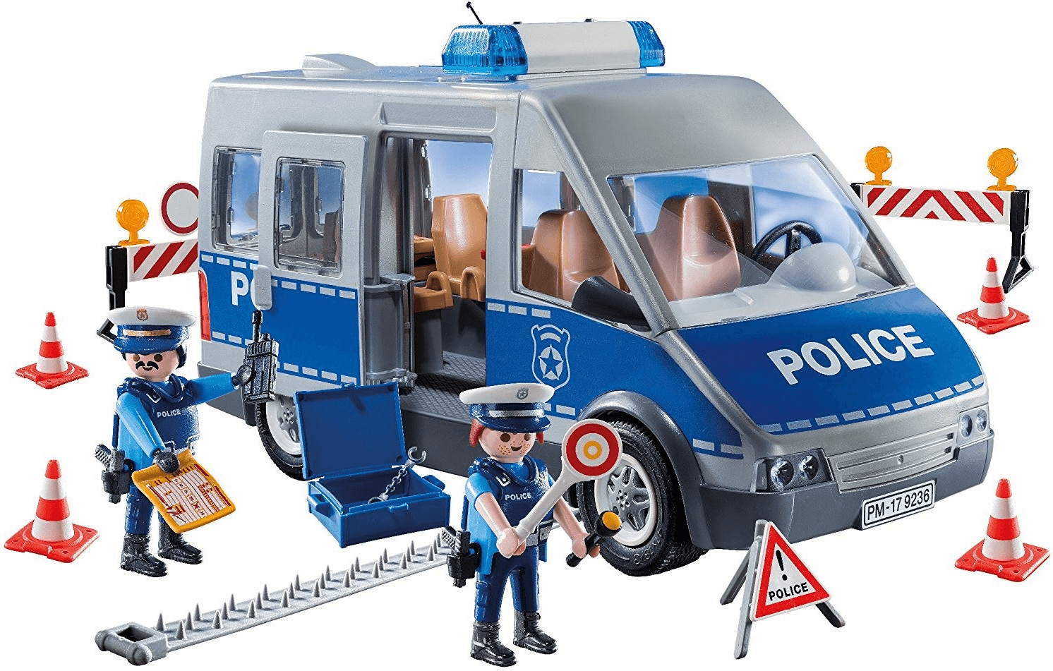 Soldes Playmobil Fourgon de policiers avec matériel de barrage (9236) 2024  au meilleur prix sur