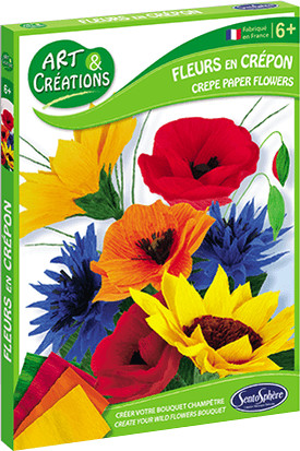 Sentosphère Fleurs en crépon Bouquet champêtre