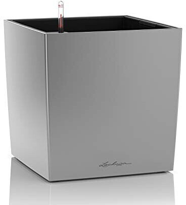 Lechuza Cube 40 All-in-One Set silver metallic