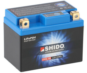 Retrouvez votre Batterie Lithium Ion SHIDO pour moto LTX5L-BS-Chez batterie  de moto