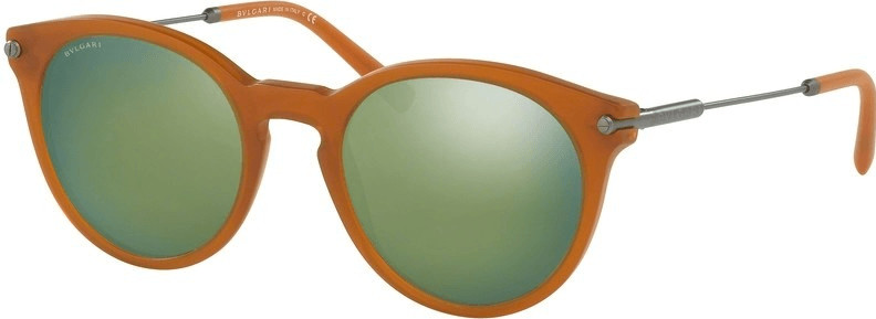 Bulgari BV7030 54086R (matte dark honey/green mirror green)