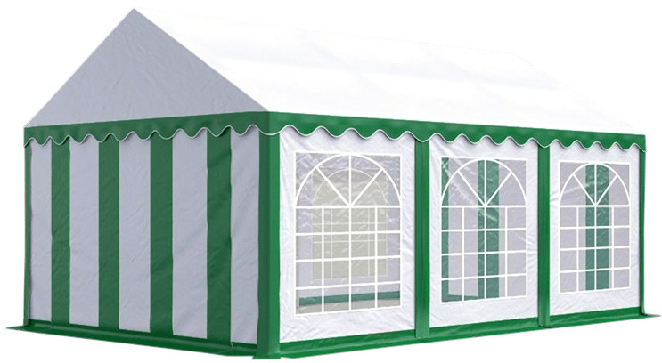 Toolport Tente de réception Economy 4 x 6 m blanc/vert